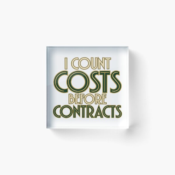 Item preview, I Count Costs Before Contracts Bold Lettering designed and sold by Bikivuno.