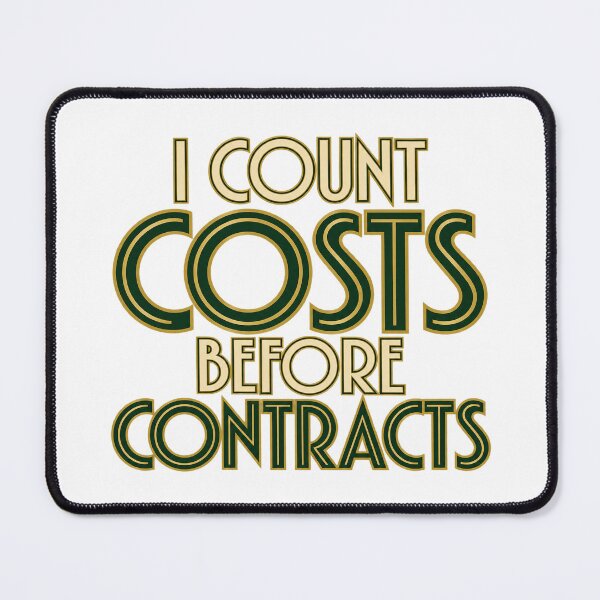 Item preview, I Count Costs Before Contracts Bold Lettering designed and sold by Bikivuno.