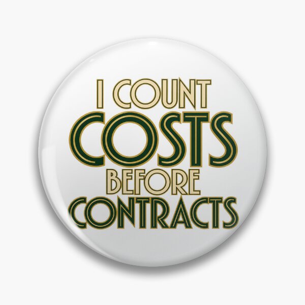 Item preview, I Count Costs Before Contracts Bold Lettering designed and sold by Bikivuno.