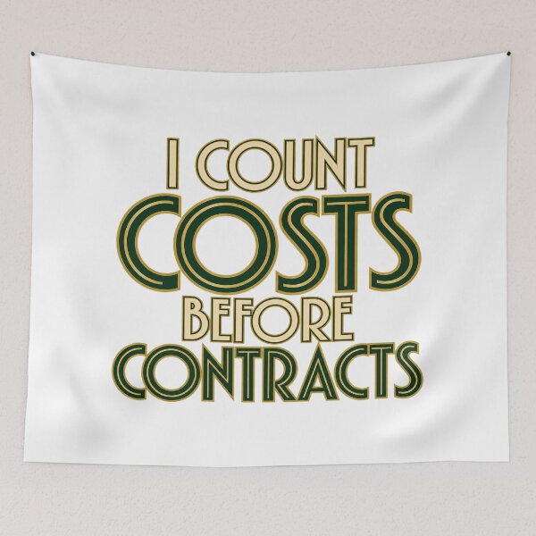 Item preview, I Count Costs Before Contracts Bold Lettering designed and sold by Bikivuno.