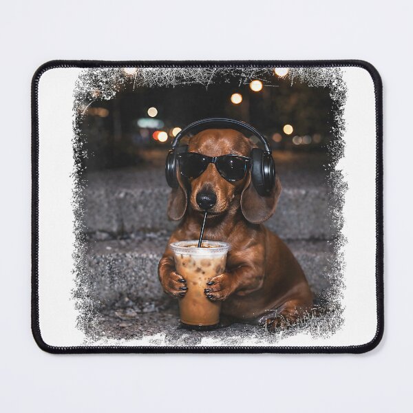 Item preview, Dachshund Drinking Iced Coffee Lover Humor Funny Meme T-Shirt designed and sold by Cute-Pretty.