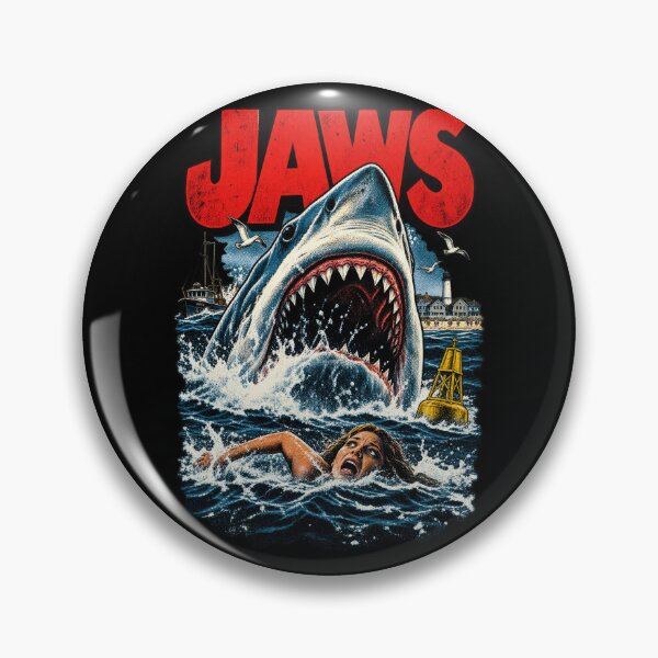 Item preview, Jaws – Retro Shark Attack designed and sold by DopeyRobot.