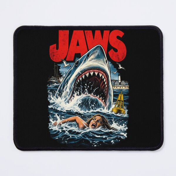 Item preview, Jaws – Retro Shark Attack designed and sold by DopeyRobot.