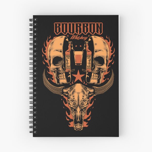Item preview, Bourbon Whiskey Skull Vintage Western Bar Drinking T-Shirt Design designed and sold by phsycartwork.