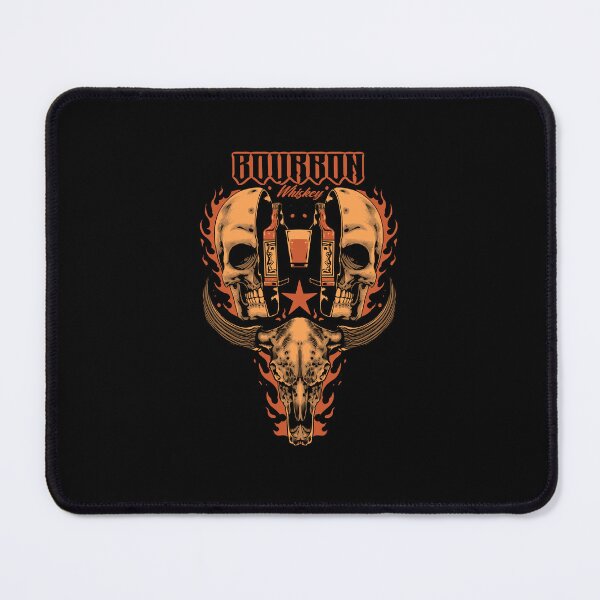 Item preview, Bourbon Whiskey Skull Vintage Western Bar Drinking T-Shirt Design designed and sold by phsycartwork.
