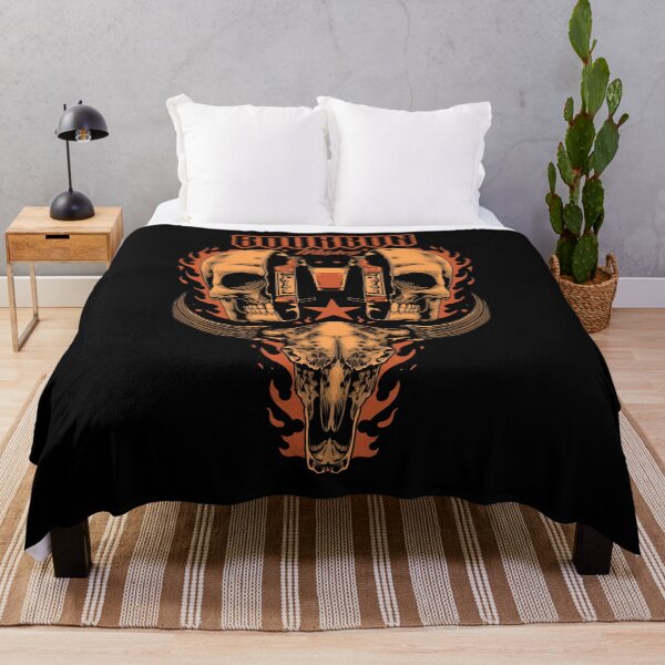Item preview, Bourbon Whiskey Skull Vintage Western Bar Drinking T-Shirt Design designed and sold by phsycartwork.