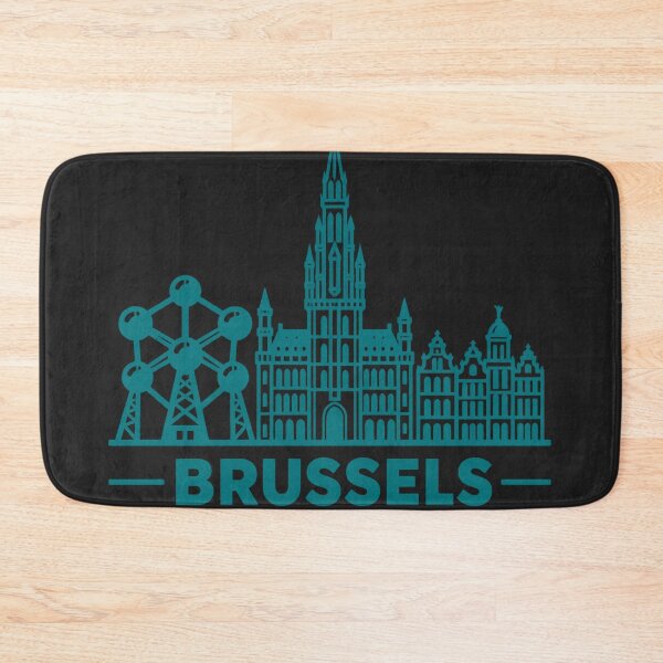 Item preview, Brussels Belgium Line Art Skyline Poster designed and sold by CMYKStudio.