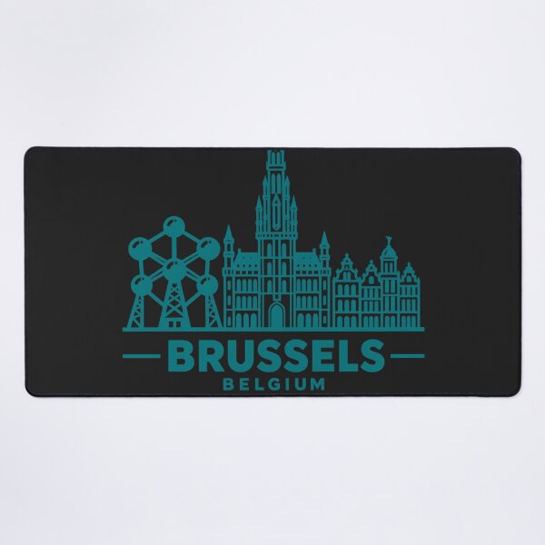 Item preview, Brussels Belgium Line Art Skyline Poster designed and sold by CMYKStudio.