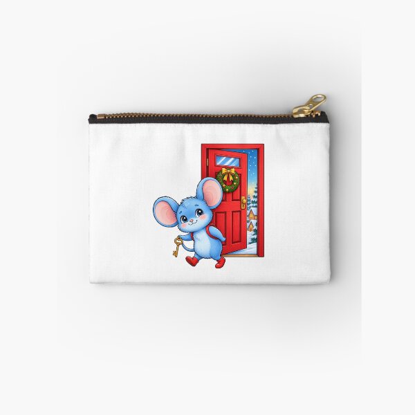 Item preview, Cute Christmas Mouse with Golden Key | Kawaii Winter Door Holiday Adventure designed and sold by MrDev.