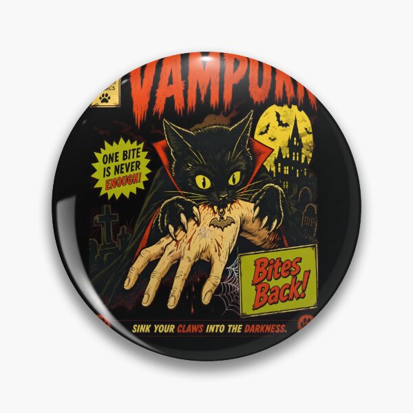 Item preview, Vampurr Black Cat Bite Hand Vintage Comic Art-3 designed and sold by SusanArlene.