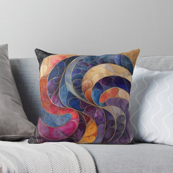 Item preview, Abstract Cosmic Swirl Watercolor Mosaic designed and sold by DeePat77.