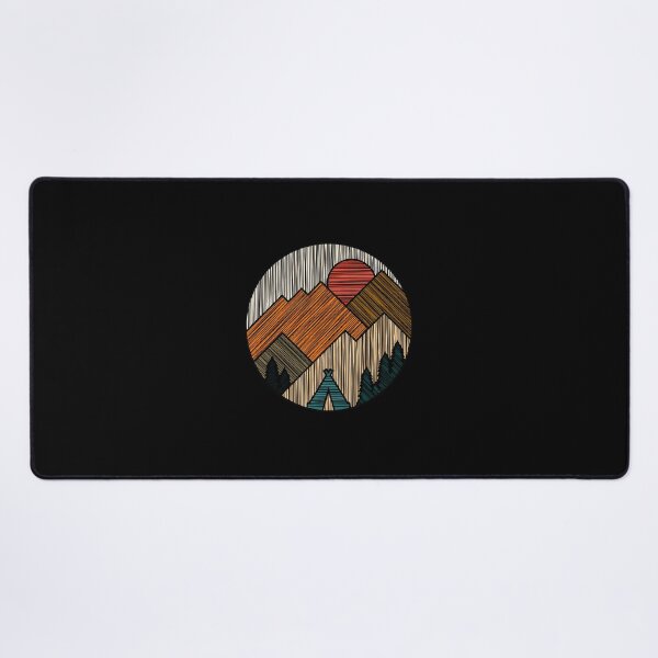 Item preview, Retro Mountain Sunset Teepee Circle Graphic designed and sold by helencacu.