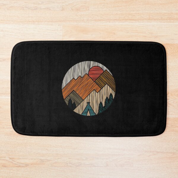 Item preview, Retro Mountain Sunset Teepee Circle Graphic designed and sold by helencacu.