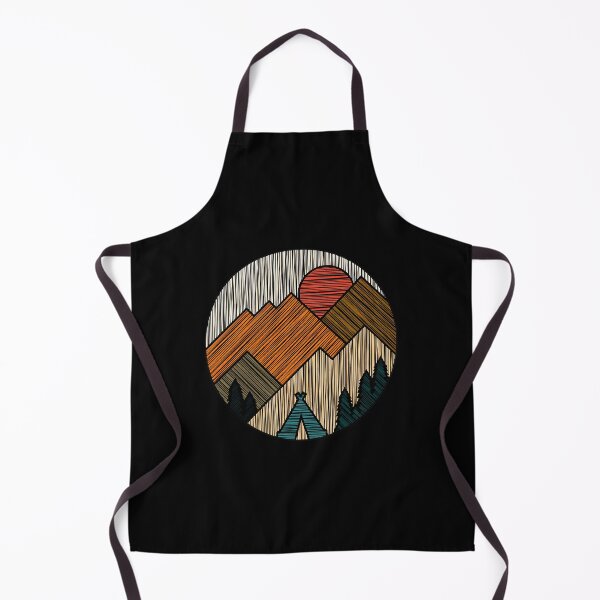 Item preview, Retro Mountain Sunset Teepee Circle Graphic designed and sold by helencacu.
