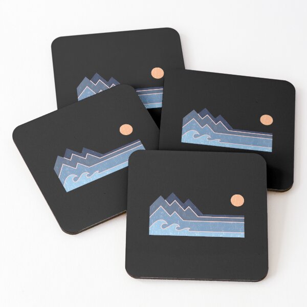 Item preview, Retro Mountain Wave Sun Landscape Design designed and sold by wyrichbosle.