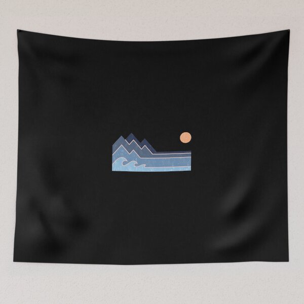 Item preview, Retro Mountain Wave Sun Landscape Design designed and sold by wyrichbosle.