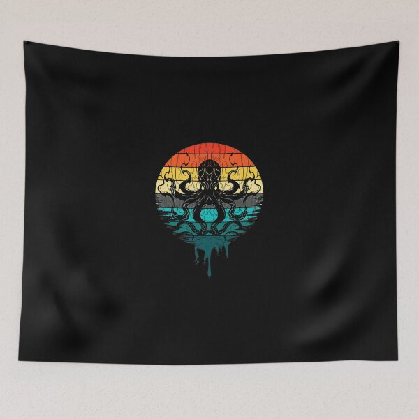 Item preview, Retro Octopus Sunset Ocean Graphic Design designed and sold by bezaperina.