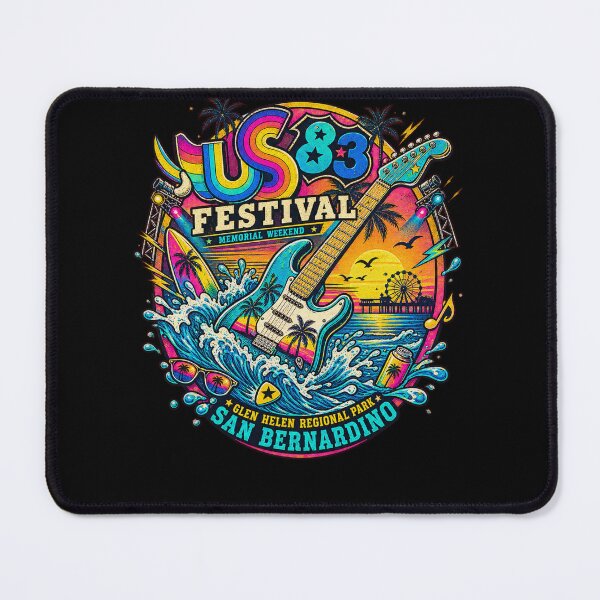 Item preview, US Festival Retro Guitar Surf Sunset San Bernardino-1 designed and sold by SusanArlene.