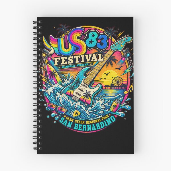 Item preview, US Festival Retro Guitar Surf Sunset San Bernardino-1 designed and sold by SusanArlene.