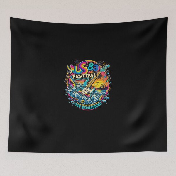 Item preview, US Festival Retro Guitar Surf Sunset San Bernardino-1 designed and sold by SusanArlene.