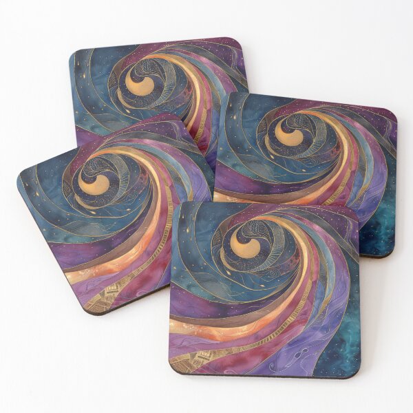 Item preview, Crescent Moon Cosmic Spiral Watercolor designed and sold by DeePat77.