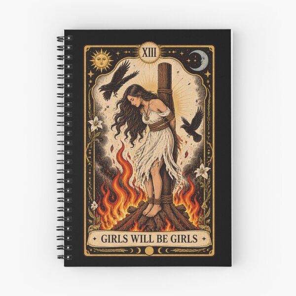 Item preview, Tarot Card Woman Burning Girls Will Be Girls designed and sold by SusanArlene.
