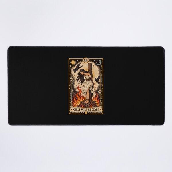 Item preview, Tarot Card Woman Burning Girls Will Be Girls designed and sold by SusanArlene.