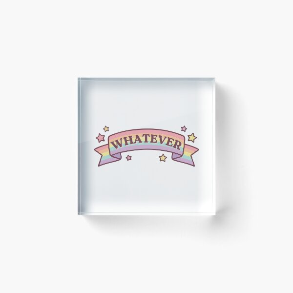 Item preview, Rainbow Whatever Sticker – Colorful Rainbow, Carefree Attitude & Sassy Quote designed and sold by CosmicCutouts.