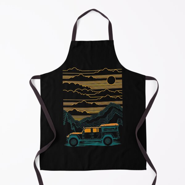 Item preview, Retro Offroad Vehicle Mountain Sunset Line Art Design designed and sold by helencacu.