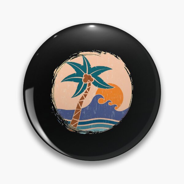 Item preview, Retro Palm Tree Wave Sun Circular Graphic designed and sold by sotospor.