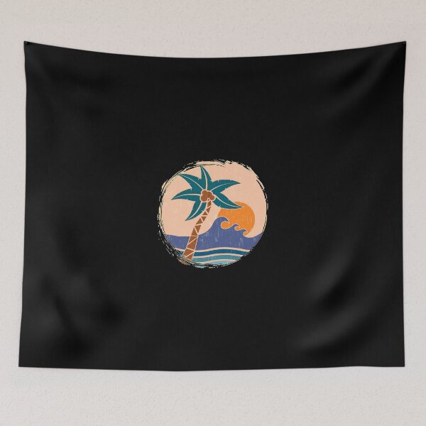 Item preview, Retro Palm Tree Wave Sun Circular Graphic designed and sold by sotospor.