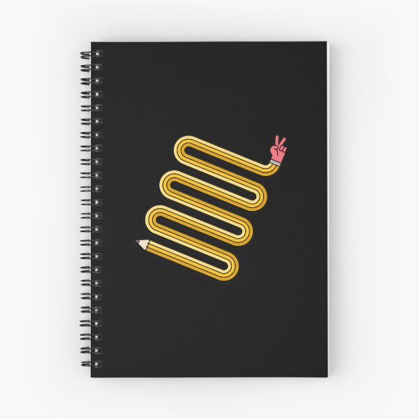 Item preview, Retro Pencil Peace Sign Winding Design designed and sold by andrasmar.