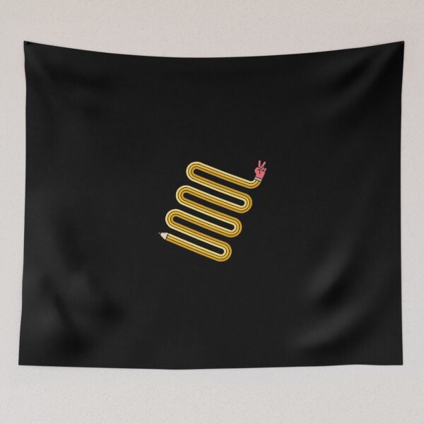 Item preview, Retro Pencil Peace Sign Winding Design designed and sold by andrasmar.