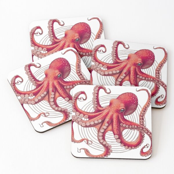 Item preview, crimson octopus designed and sold by PhiloDoh.