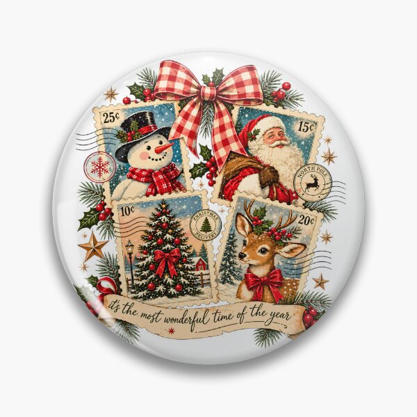 Item preview, Vintage Christmas Postage Stamps Santa Snowman Reindeer Holiday designed and sold by DYAFLK.