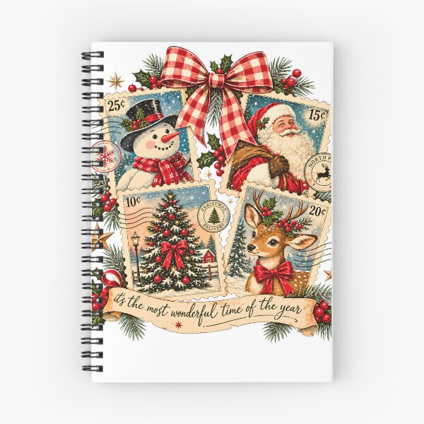 Item preview, Vintage Christmas Postage Stamps Santa Snowman Reindeer Holiday designed and sold by DYAFLK.