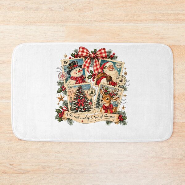 Item preview, Vintage Christmas Postage Stamps Santa Snowman Reindeer Holiday designed and sold by DYAFLK.