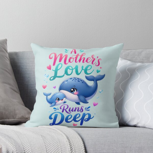 Item preview, A Mother's Love Runs Deep Whales designed and sold by Rosie's Wildflower Boutique.