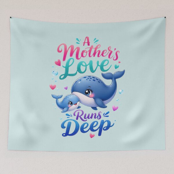 Item preview, A Mother's Love Runs Deep Whales designed and sold by Rosie's Wildflower Boutique.