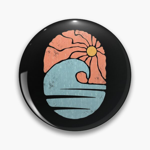 Item preview, Retro Sun Wave Ocean Oval Graphic designed and sold by lasopent.