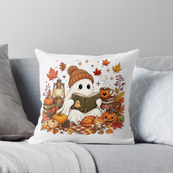 Item preview, Cute Ghost Reading Book Lovers Autumn Fall Halloween Teacher T-Shirt designed and sold by VendaVirtualVip.