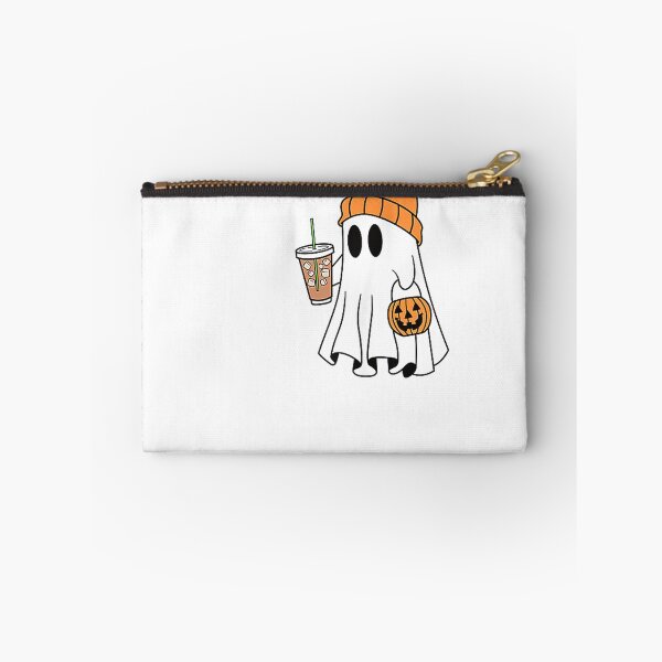 Item preview, Cute Ghost Drinking Iced Coffee Pocket T-Shirt designed and sold by BlaqboyDesigns.