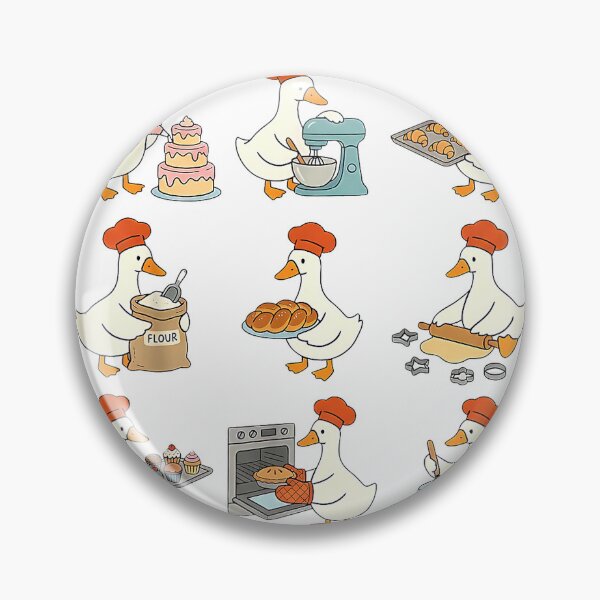 Item preview, Cute Goose Baking Funny Baker Goose Chef Pastry Baker Lover T-Shirt designed and sold by fine line.