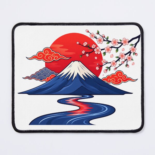 Item preview, Japanese Mount Fuji Cherry Blossom Sunset | Japan Nature Landscape designed and sold by MrDev.