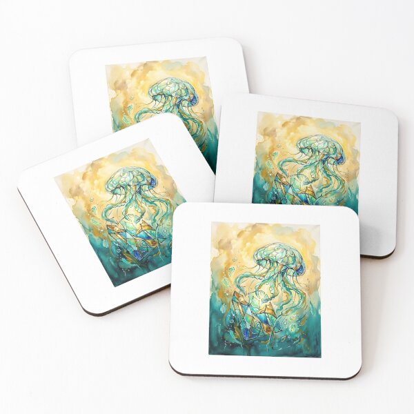 Item preview, Moon Jellyfish Stained Glass Artist designed and sold by PictoVibe.