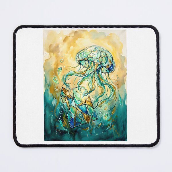 Item preview, Moon Jellyfish Stained Glass Artist designed and sold by PictoVibe.
