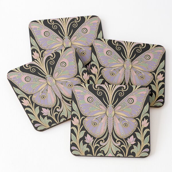 Item preview, Art Nouveau Moth - Vintage Botanical Floral Illustration designed and sold by Herodestroyer.