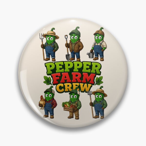 Item preview, Jalapeno Farm Crew Funny Vintage Gardening  designed and sold by Rosie's Wildflower Boutique.