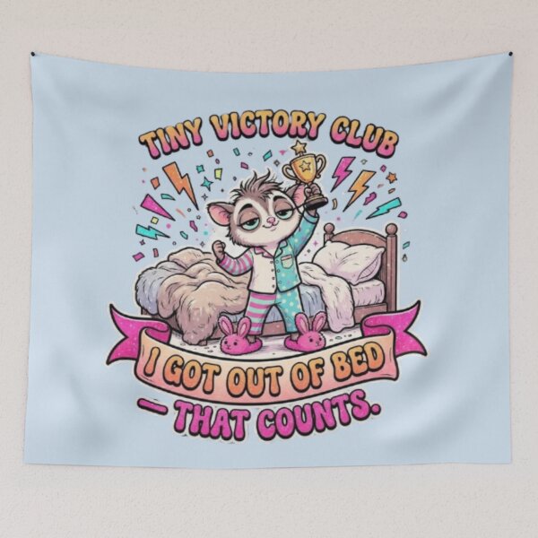 Item preview, I Got Out of Bed Victory – Tiny Victory Club designed and sold by QuirkandJoyCo.