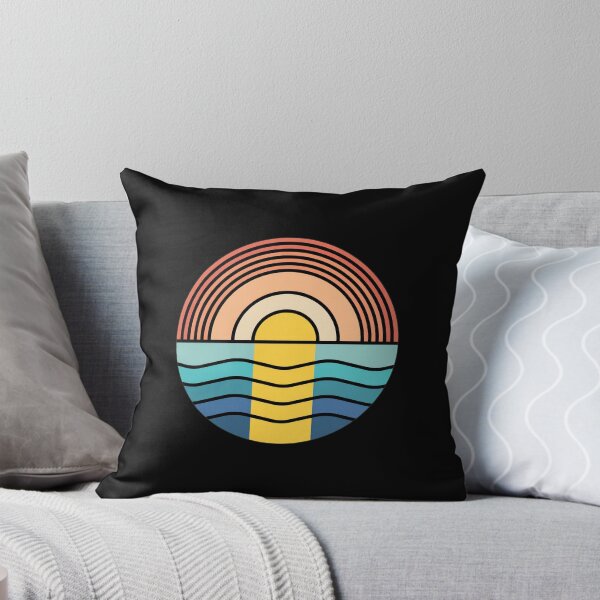 Item preview, Retro Sunset Waves Circle Graphic designed and sold by andrasmar.